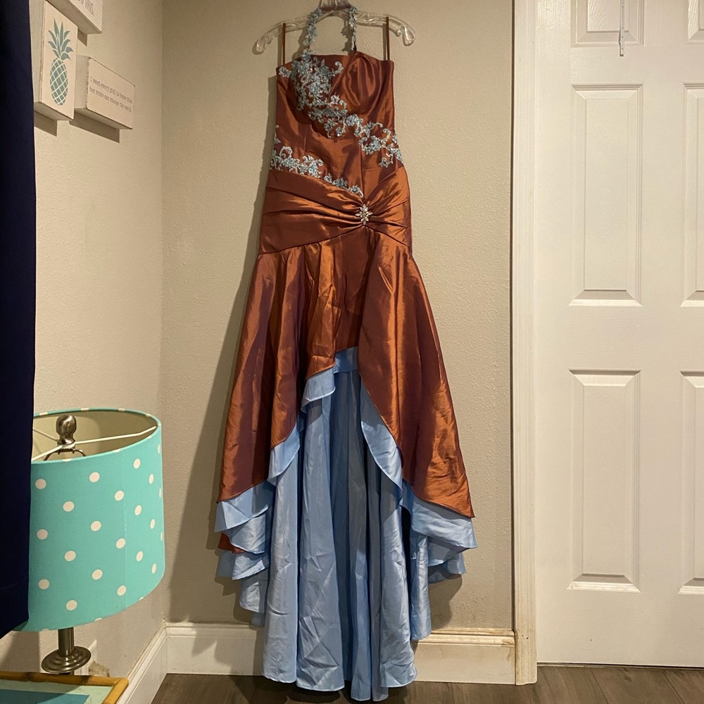 A beautiful prom dress.